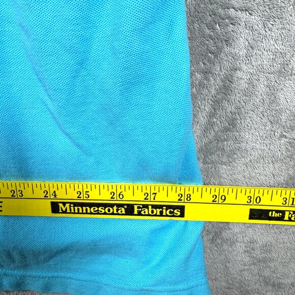 Chaps Polo Shirt 4XB Big & Tall Men’s Turquoise Blue Cotton Short Sleeve - Picture 6 of 9